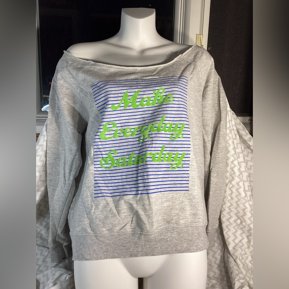 Bongo Make Everyday Saturday Off the Shoulder Sweater Size XL